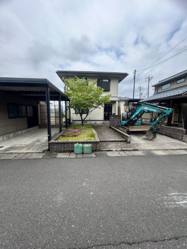 外構の工事始まる！